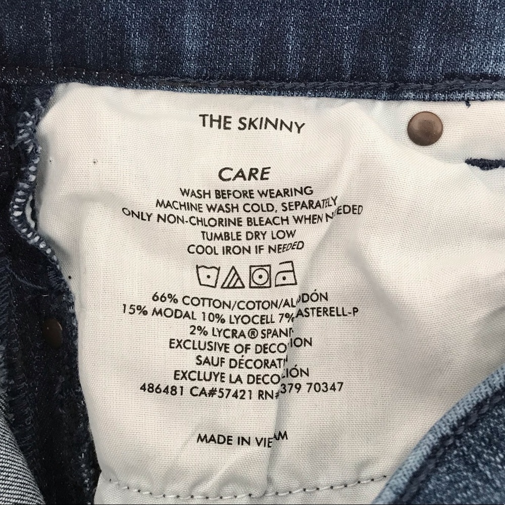 Ann Taylor Side Striped The Skinny Blue Jeans 2P - Picture 7 of 7